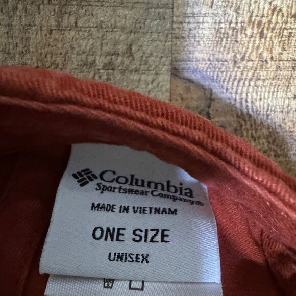 Columbia Off Shore Adventures Strapback Hat Burnt Orange Embroidered One Size - Picture 8 of 9